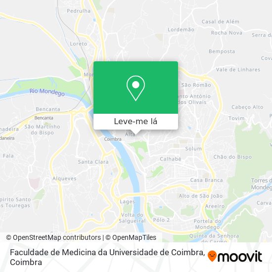 Faculdade de Medicina da Universidade de Coimbra mapa