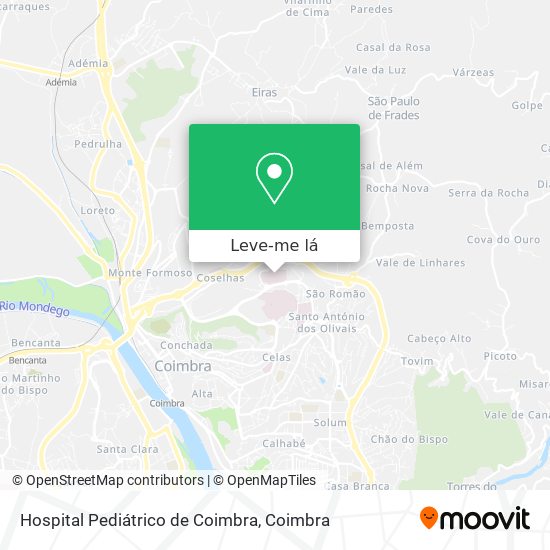Hospital Pediátrico de Coimbra mapa