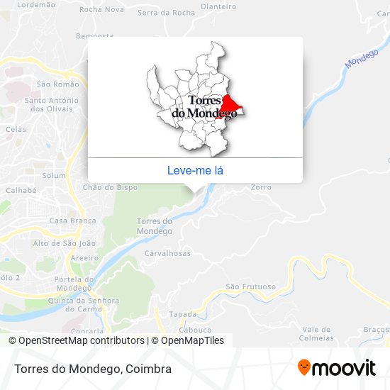 Torres do Mondego mapa