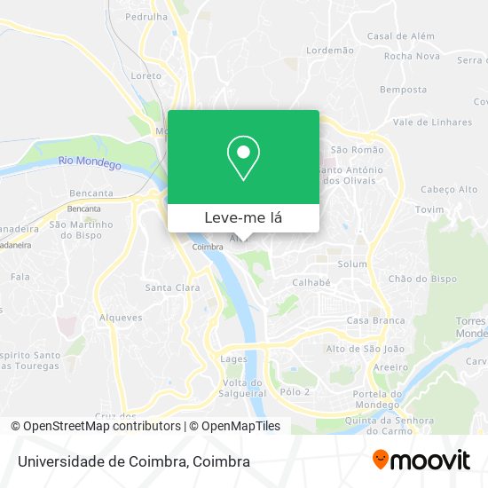 Universidade de Coimbra mapa