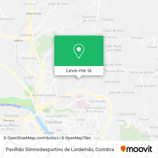 Pavilhão Gimnodesportivo de Lordemão mapa