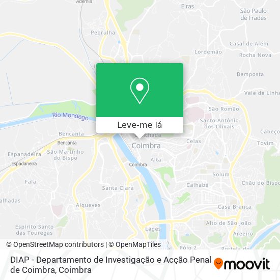 DIAP - Departamento de Investigação e Acção Penal de Coimbra mapa