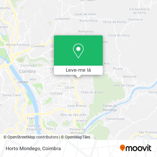 Horto Mondego mapa