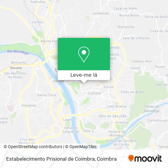 Estabelecimento Prisional de Coimbra mapa