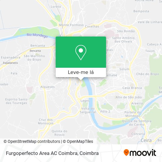 Furgoperfecto Area AC Coimbra mapa
