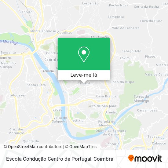 Escola Condução Centro de Portugal mapa