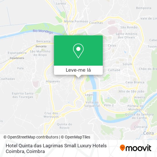Hotel Quinta das Lagrimas Small Luxury Hotels Coimbra mapa