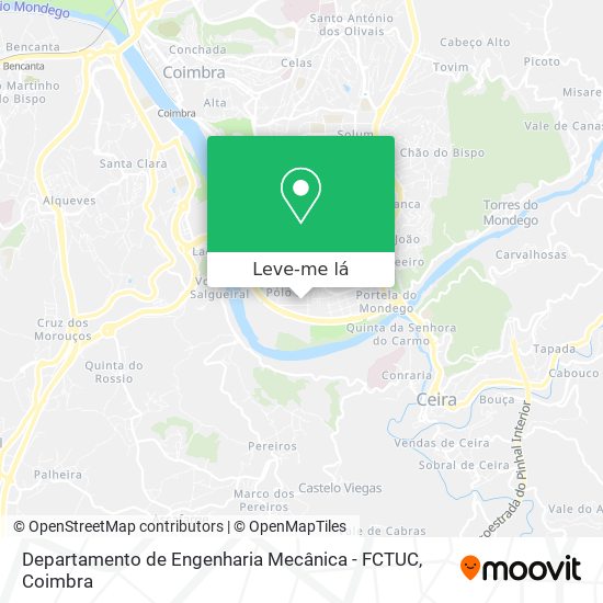 Departamento de Engenharia Mecânica - FCTUC mapa