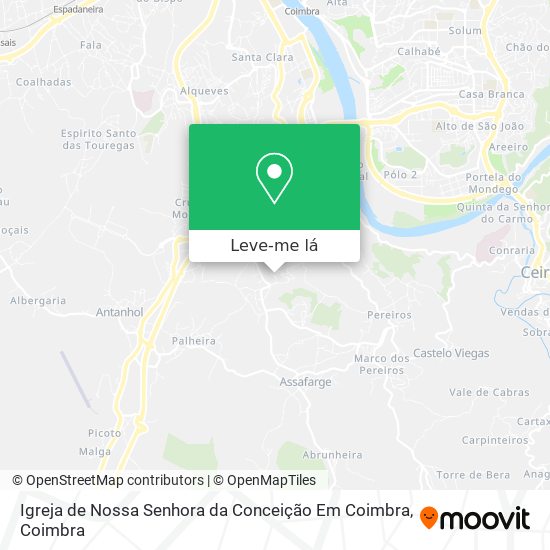 Igreja de Nossa Senhora da Conceição Em Coimbra mapa