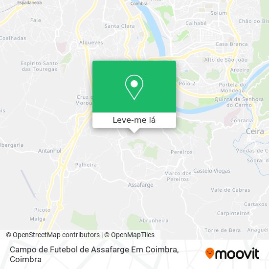 Campo de Futebol de Assafarge Em Coimbra mapa