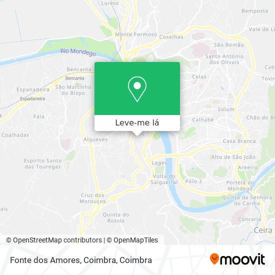 Fonte dos Amores, Coimbra mapa