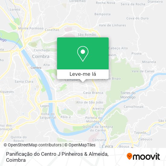 Panificação do Centro J Pinheiros & Almeida mapa
