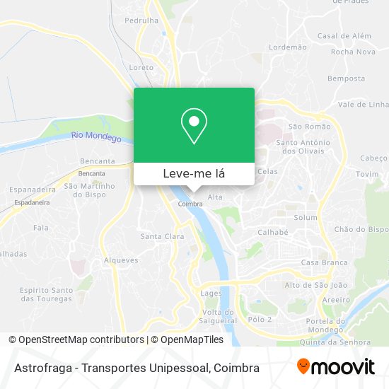 Astrofraga - Transportes Unipessoal mapa