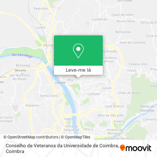 Conselho de Veteranos da Universidade de Coimbra mapa