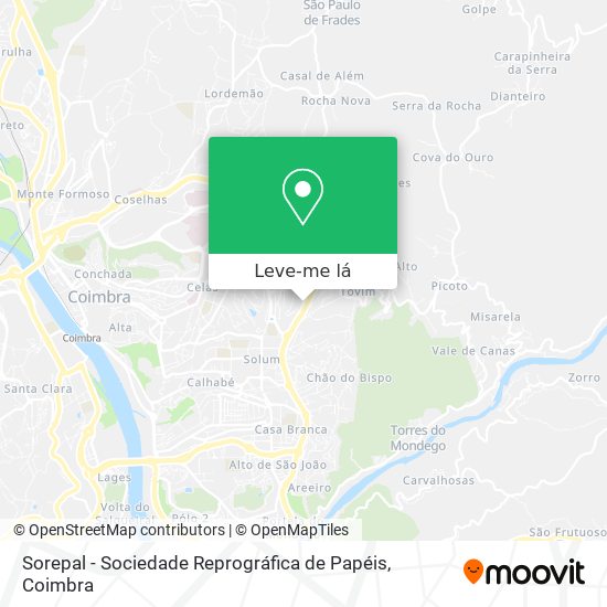 Sorepal - Sociedade Reprográfica de Papéis mapa
