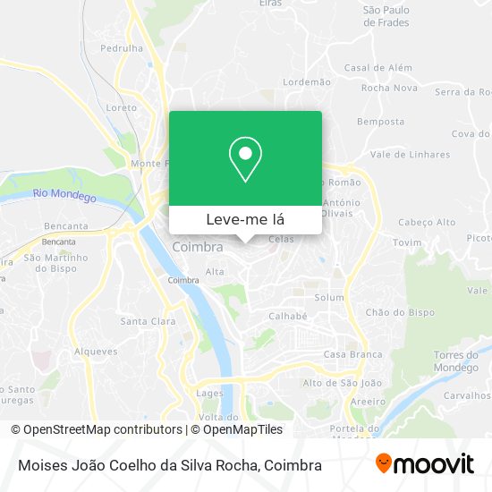 Moises João Coelho da Silva Rocha mapa