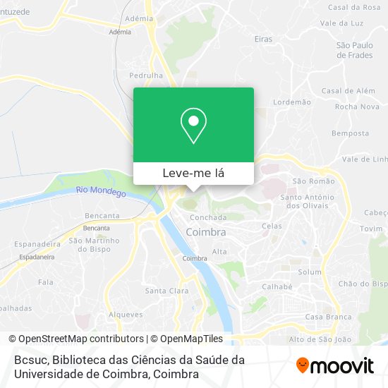 Bcsuc, Biblioteca das Ciências da Saúde da Universidade de Coimbra mapa