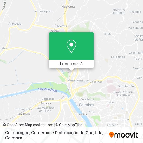 Coimbragás, Comércio e Distribuição de Gás, Lda mapa