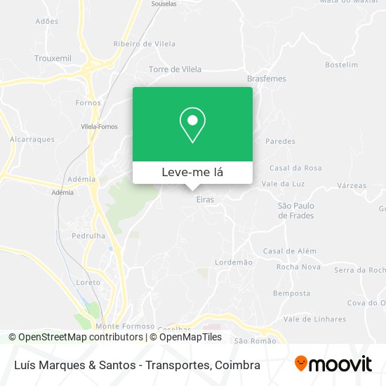 Luís Marques & Santos - Transportes mapa