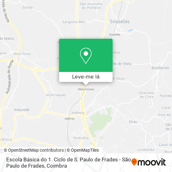 Escola Básica do 1. Ciclo de S. Paulo de Frades - São Paulo de Frades mapa