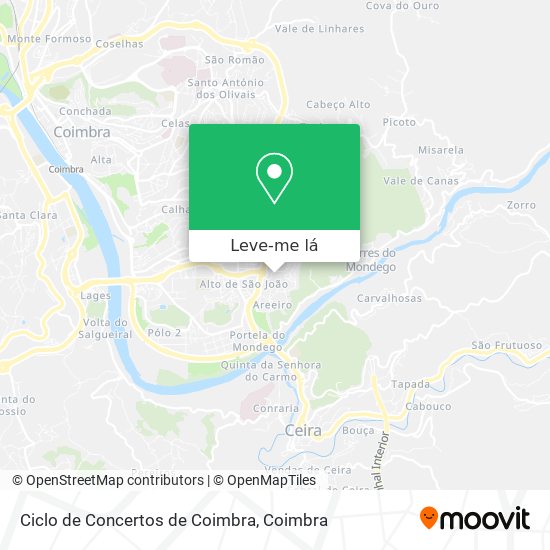 Ciclo de Concertos de Coimbra mapa