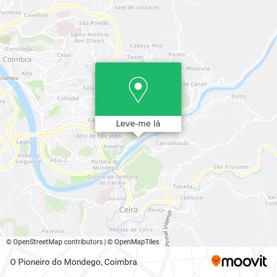 O Pioneiro do Mondego mapa