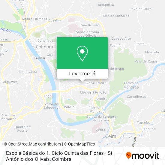 Escola Básica do 1. Ciclo Quinta das Flores - St António dos Olivais mapa