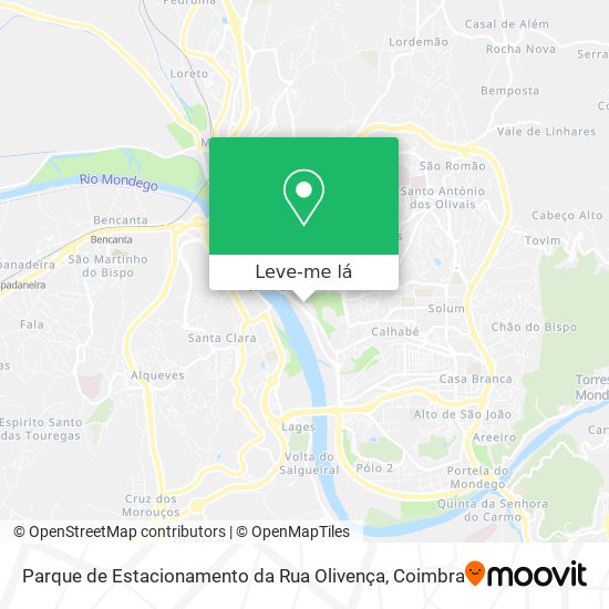 Parque de Estacionamento da Rua Olivença mapa