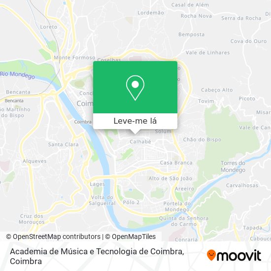 Academia de Música e Tecnologia de Coimbra mapa