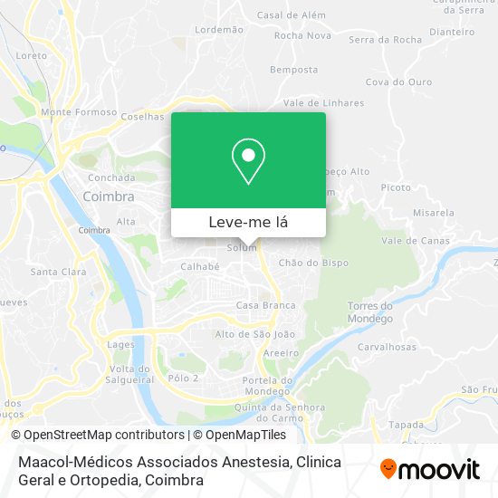 Maacol-Médicos Associados Anestesia, Clinica Geral e Ortopedia mapa