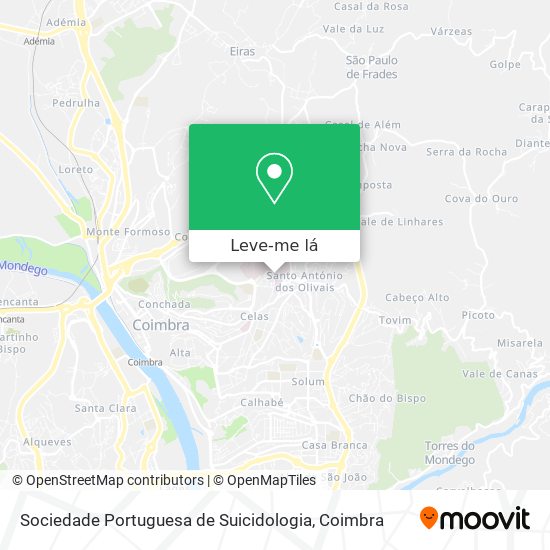 Sociedade Portuguesa de Suicidologia mapa