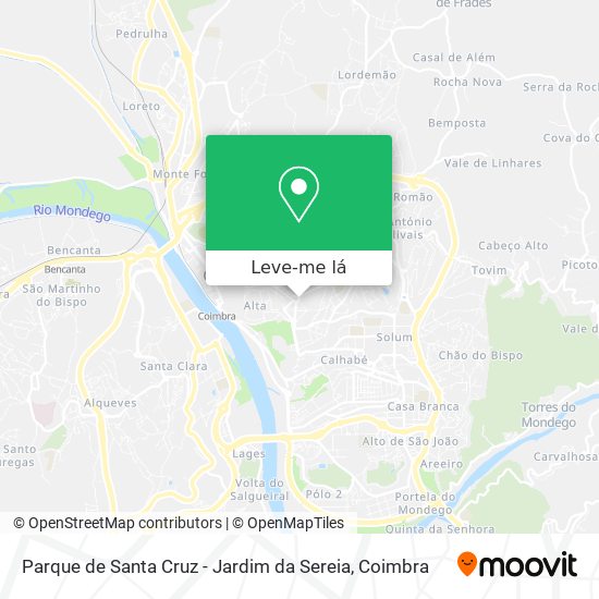 Parque de Santa Cruz - Jardim da Sereia mapa