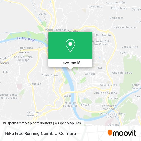 Nike Free Running Coimbra mapa