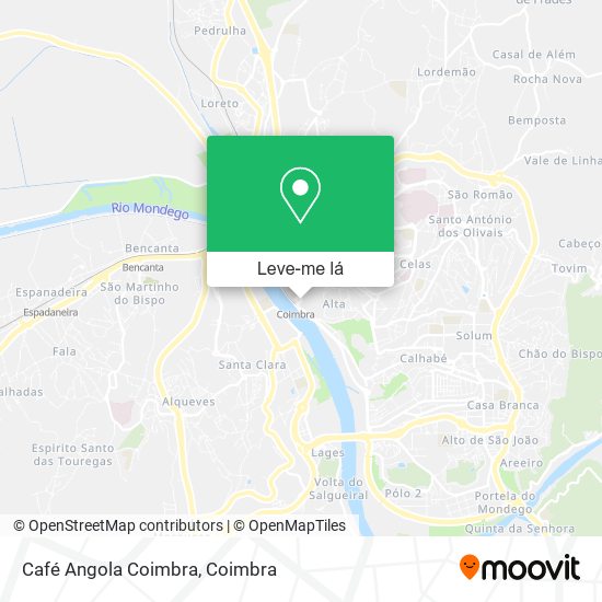 Café Angola Coimbra mapa