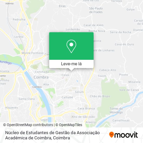 Núcleo de Estudantes de Gestão da Associação Académica de Coimbra mapa