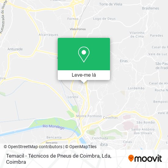 Temacil - Técnicos de Pneus de Coimbra, Lda mapa