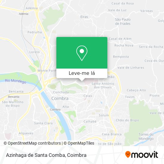 Azinhaga de Santa Comba mapa