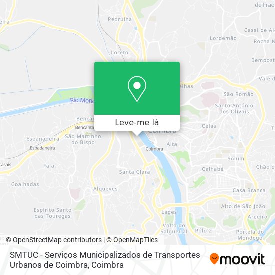 SMTUC - Serviços Municipalizados de Transportes Urbanos de Coimbra mapa