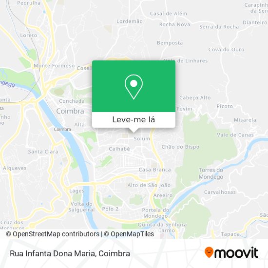 Rua Infanta Dona Maria mapa
