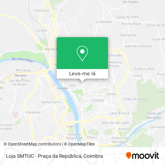 Loja SMTUC - Praça da República mapa