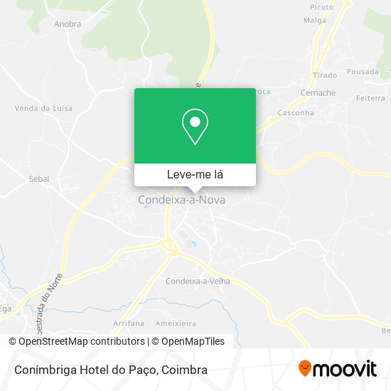 Conímbriga Hotel do Paço mapa