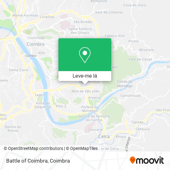 Battle of Coimbra mapa