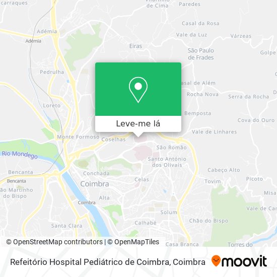 Refeitório Hospital Pediátrico de Coimbra mapa