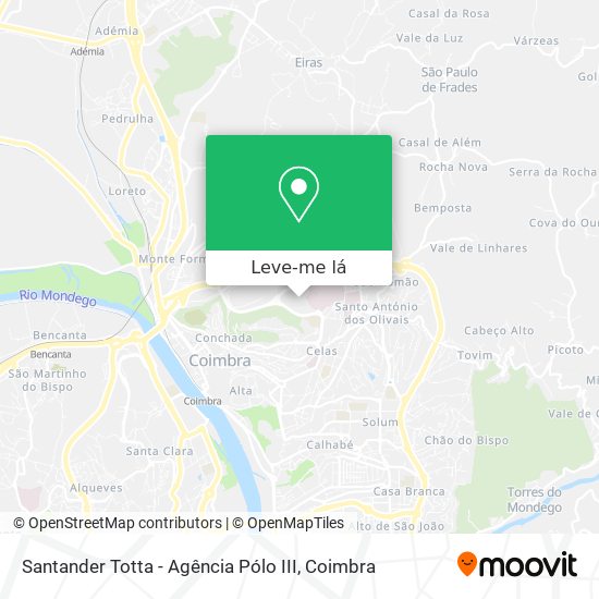 Santander Totta - Agência Pólo III mapa