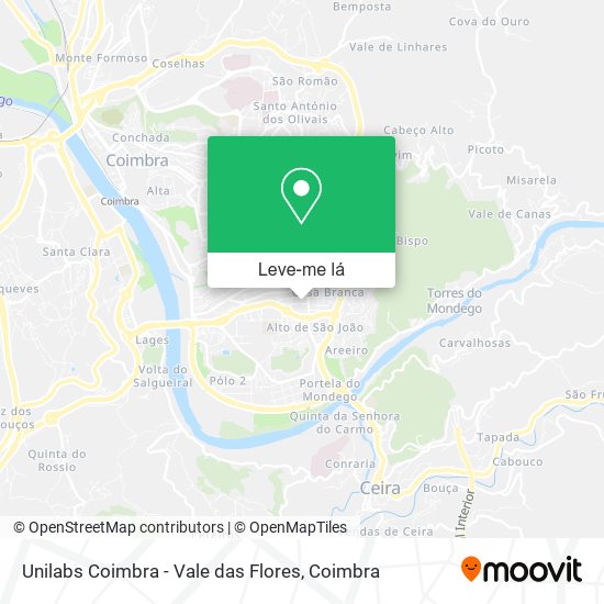 Unilabs Coimbra - Vale das Flores mapa