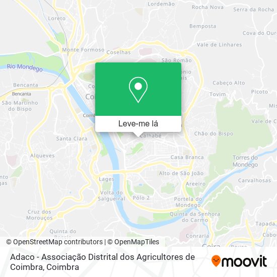 Adaco - Associação Distrital dos Agricultores de Coimbra mapa