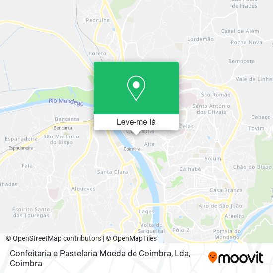 Confeitaria e Pastelaria Moeda de Coimbra, Lda mapa
