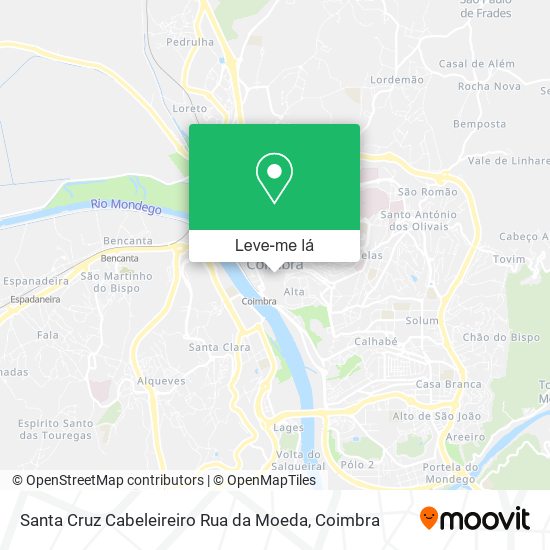 Santa Cruz Cabeleireiro Rua da Moeda mapa