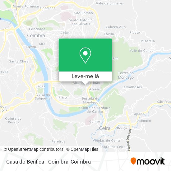 Casa do Benfica - Coimbra mapa