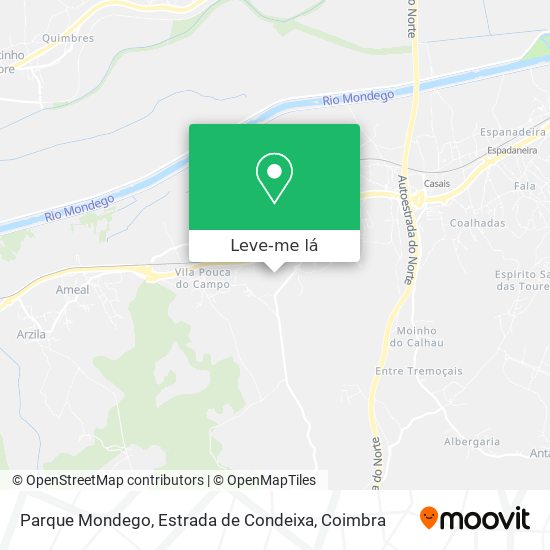 Parque Mondego, Estrada de Condeixa mapa